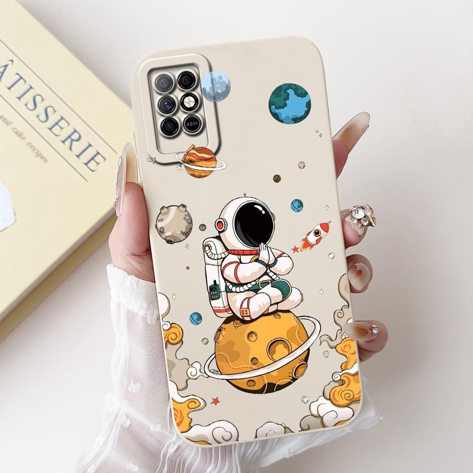 For Infinix Note 8 8i 2020 Case Lovely Astronaut Soft Silicone Funda Shockproof Matte Cover For Infinix Note8 Note8i Phone Cases