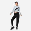 Li Ning Fitness Series Simple Solid Color Mid Waist Comfortable Fleece Lined Warm Cuffed Knitted Sports Pants Women Pants Black AKLU592-2