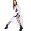 Dámské retro drama scéna šílený vědec šaty bílá róba Halloween cosplay kostýmy role play oblečení
