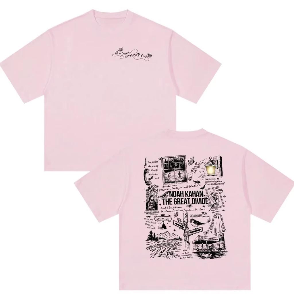 Noah Kahan The Great Divide Tour 2026 Graphic Tshirt 100cotton Unisexs Unisexs Popular Oversized Fashion Casual Tshirt Fan Gift