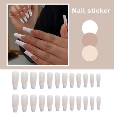 24Pcs/Set DIY Nail FALSE Nails Art Kit Wearable Press-on Nails with Glue Waterproof Gel
