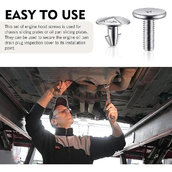 WZP 14PCS Lower Engine Cover Pin Screws, Radiator Support, Radiator Engine Access Cover Pin Clip, Splash Shield Bolt Screw Fastener Clip,
