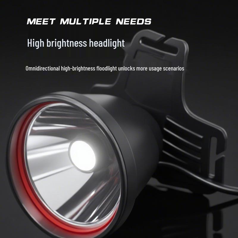 Multi-Function LED Headlamp with Hand Wave Activation for Caving, Patrol, Night Riding, and Fishing; Long Battery Life.