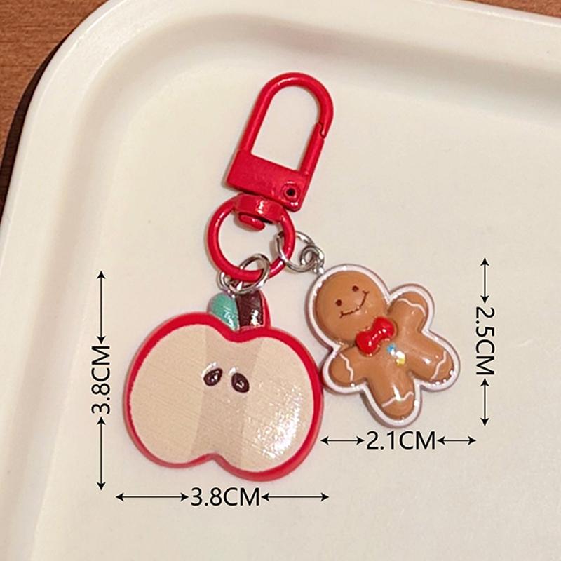 

1/5 Pcs Christmas Cute Red Apple Ornament Girls Cartoon Bag Pendant Car Ornament Funny Backpack Accessory For Best Friend Gift A1