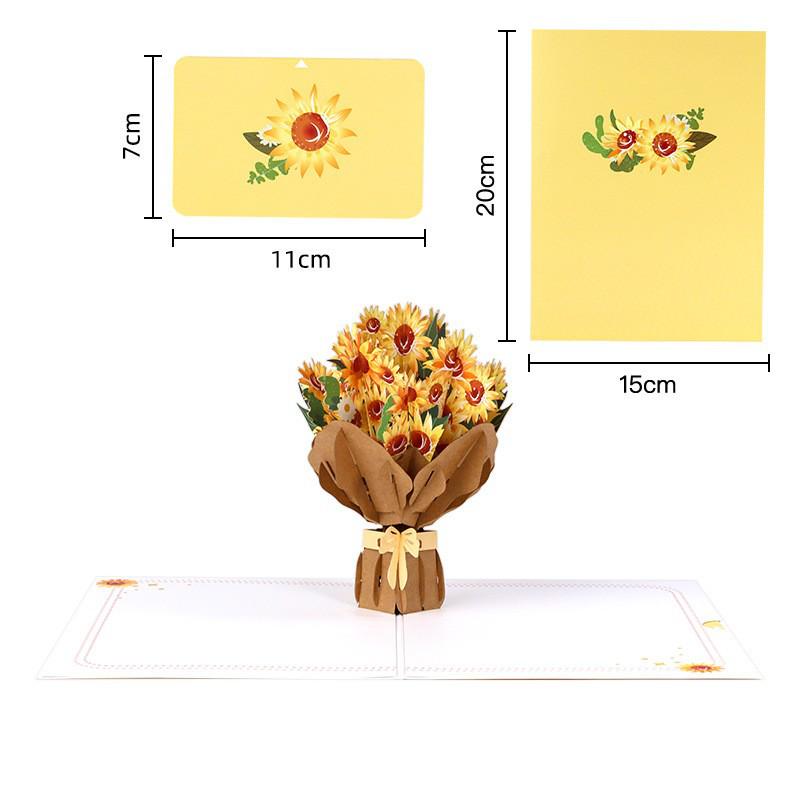 Popular 3D Handmade Christmas Bouquet Greeting Card