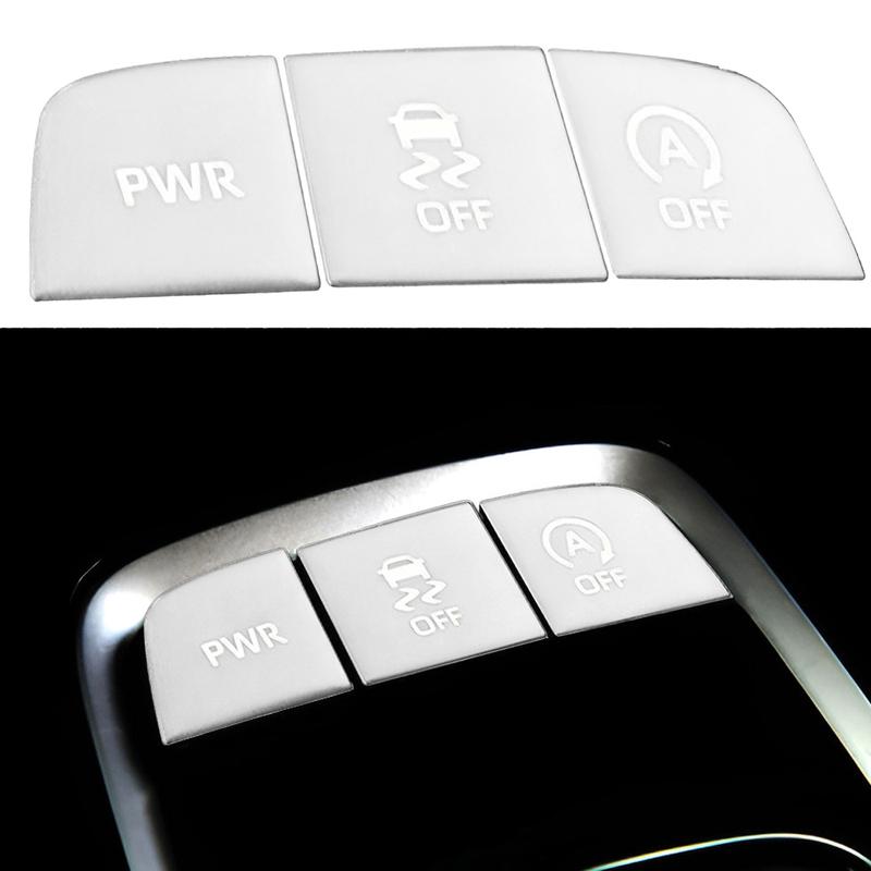 Car Console Gear Shift Switch Button Trim Cover Set Fit For Toyota Corolla      LHD Silver Aluminium Alloy