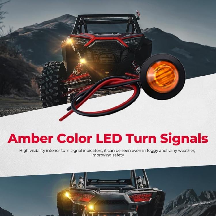 ATV UTV Turn Signal LED Light Kit with Horn Turn Signal Headlight Flasher Relays