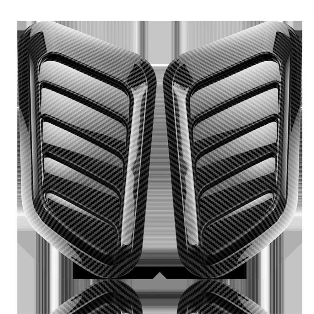 Carbon Fiber Universel Capot de Voiture Scoop Prise d'Air Vent d'Évacuation Rapide Garniture Décorative Style 2 Pièces Décoration Extérieure