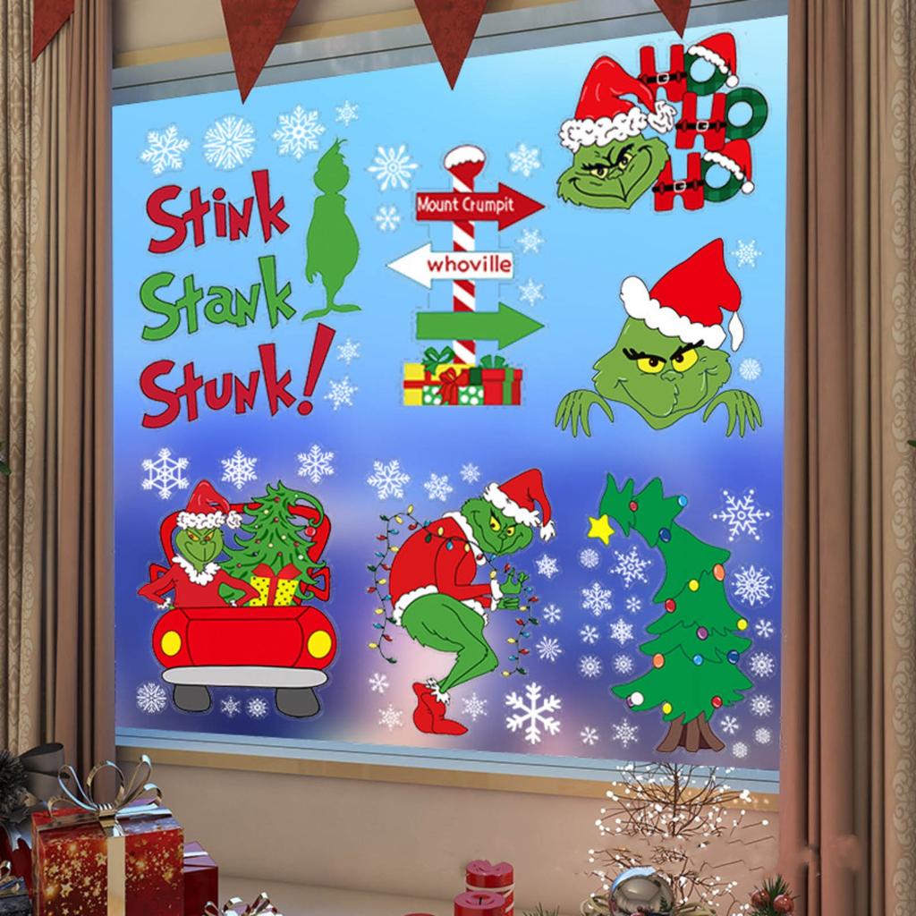 Vánoční elektrostatická samolepka na okno Samolepka ducha Samolepka na sklo