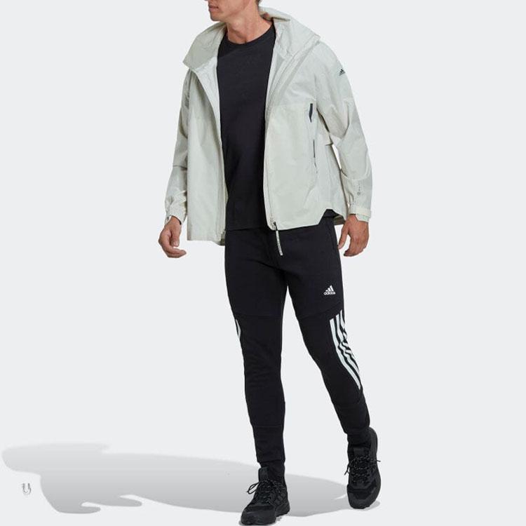 Adidas Myshelter Solid Logo Print Zip-Up Stand Collar Long Sleeve Jacket Unisex Jacket Aluminum HC6269