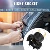 Headlight Headlamp Bulb Socket Adapter B28V-51-0A3 B28V-51-0A3A for Mazda 3 2004-2009 Plastic Black (Set of 2)