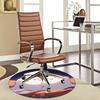 1pc Anime Design Round Carpet Cute Ghost Couple with Starry Sky Print, Office Chair Mat, Home Decor, Gift