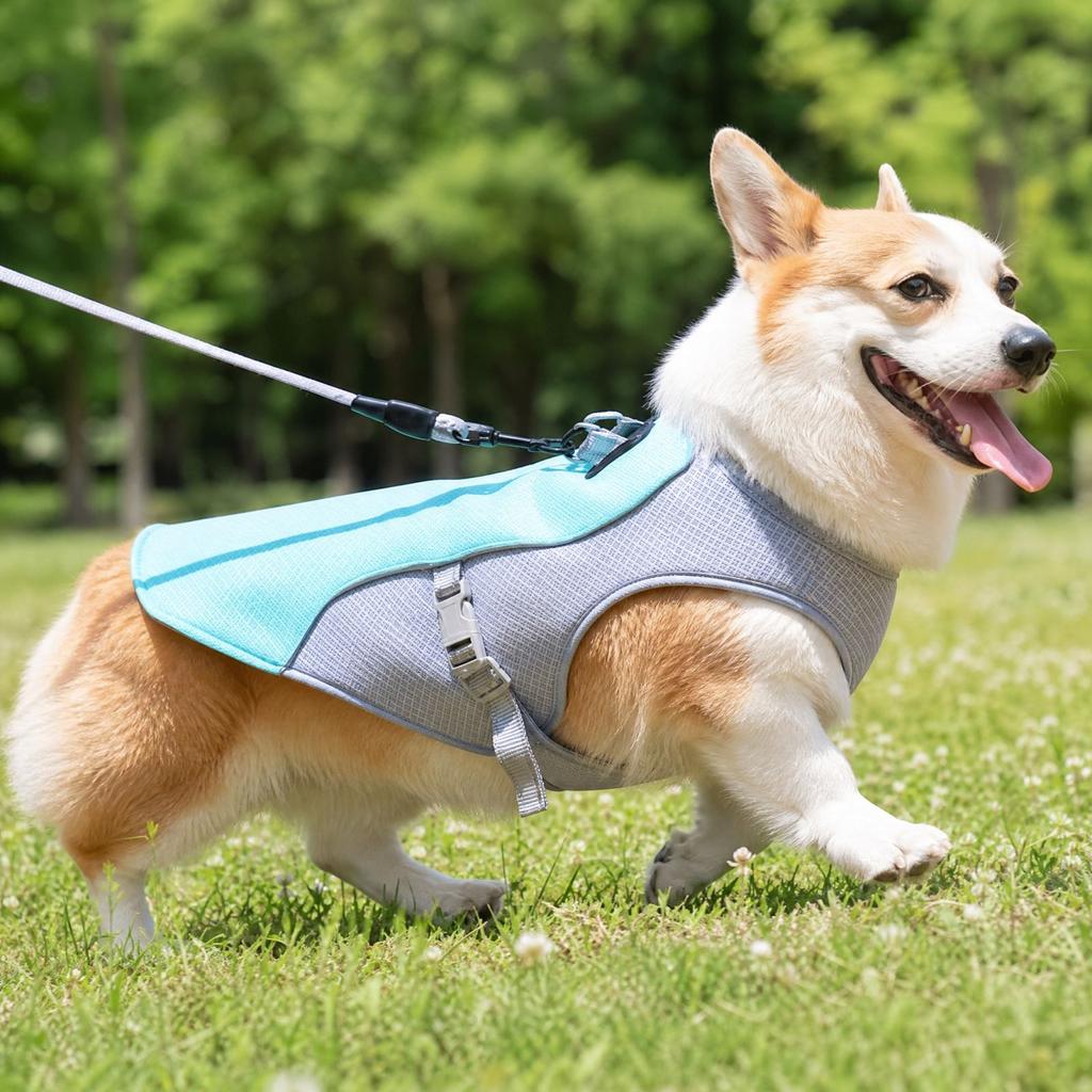 Dog Vest for Summer with Reflective Trim Breathable Mesh Vest for Shiba Inu Small Medium Dogs
