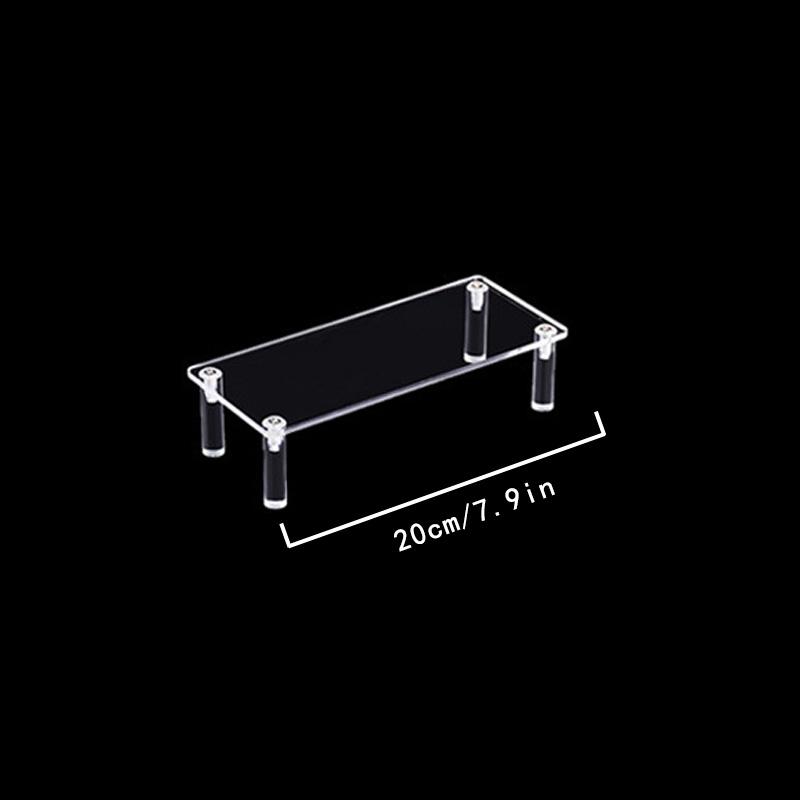 

1-3-уровневый акриловый стенд, прочный стеллаж для духов для кексов, кукол, прозрачная трапециевидная глухая полка для хранения коробок