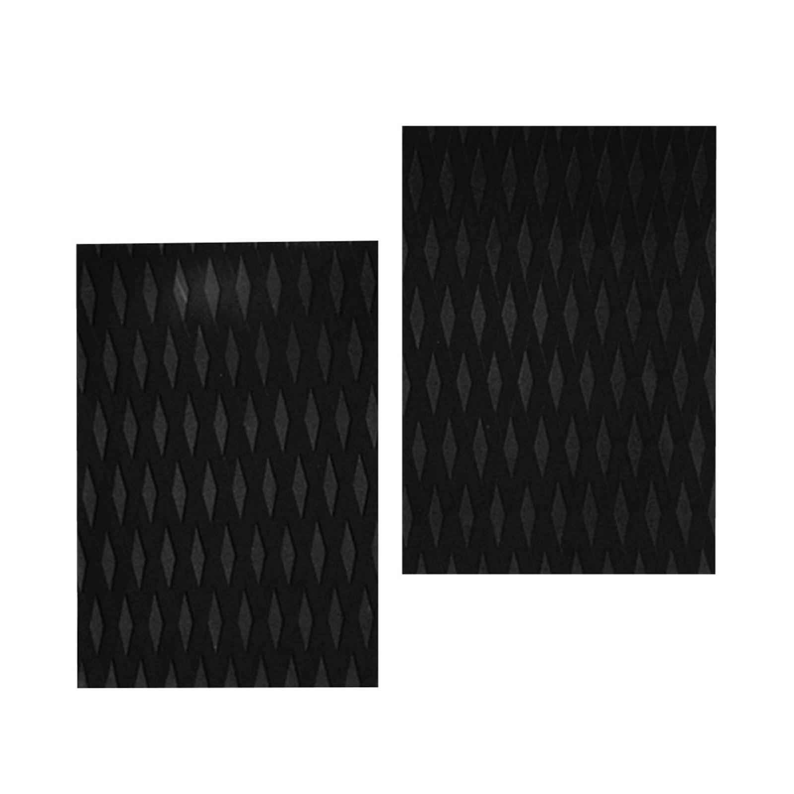 

2 шт. Обрезаемые коврики для сцепления с серфбордом, Нескользящий коврик для сцепления с серфбордом, скимбордом, Нескользящий коврик для деки, Хвостовые коврики, Прочные чёрный