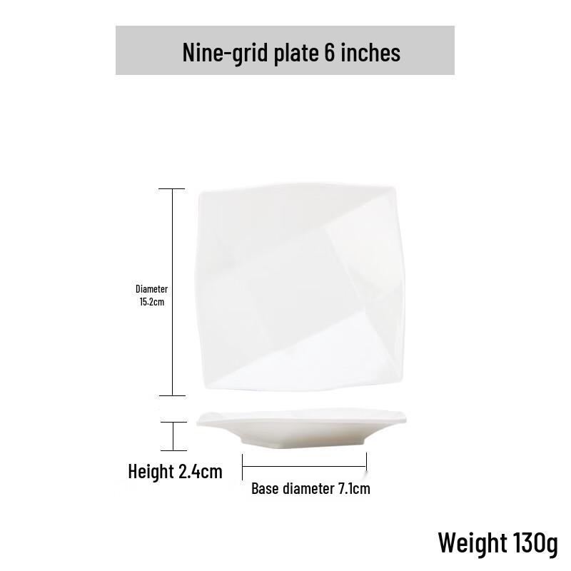 Qianxing White Melamine Chinese Snack & Side Dish Plates