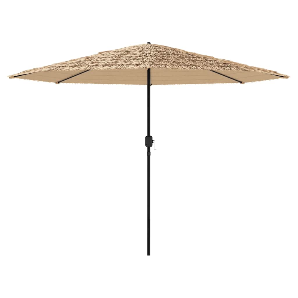 Brown Sun Umbrella with Steel Pole 324 X 324 X 247 Cm