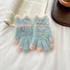 A Pair Mink-Like Toddler Gloves 3-8Years Long-Hair Material Winter Warm Gloves Thick Warm Children's Gloves Playing In Snow