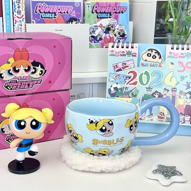 Uroczy ceramiczny kubek Powerpuff Girls Kubek do picia dla chłopców i dziewcząt Kubek do picia dla pary Kubek do kawy do biura Prezent na urodziny