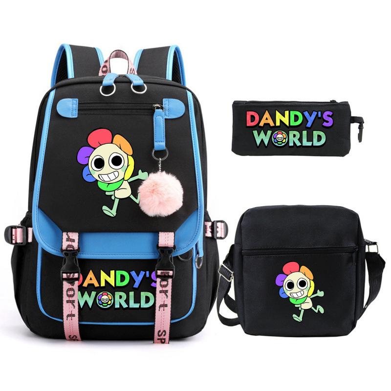 Game Merchandise Elementary And Secondary School Students Fashion Schoolbags Children'S Backpacks Three-Piece Set