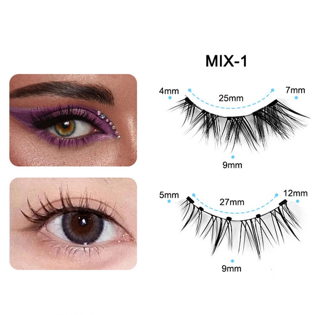 Z LRAQI BEAUTY Magnetic False Eyelashes Natural Looking False Lashes Fake Eyelashes with Curler for Eye Makeup No Glue