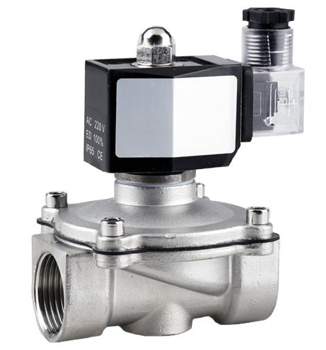24V DC 220V AC DN15-50 1/2" 3/4" 1" - 2" BSP Female Outdoor Waterproof Solenoid valve 304 Stainless Steel Water Gas Oil