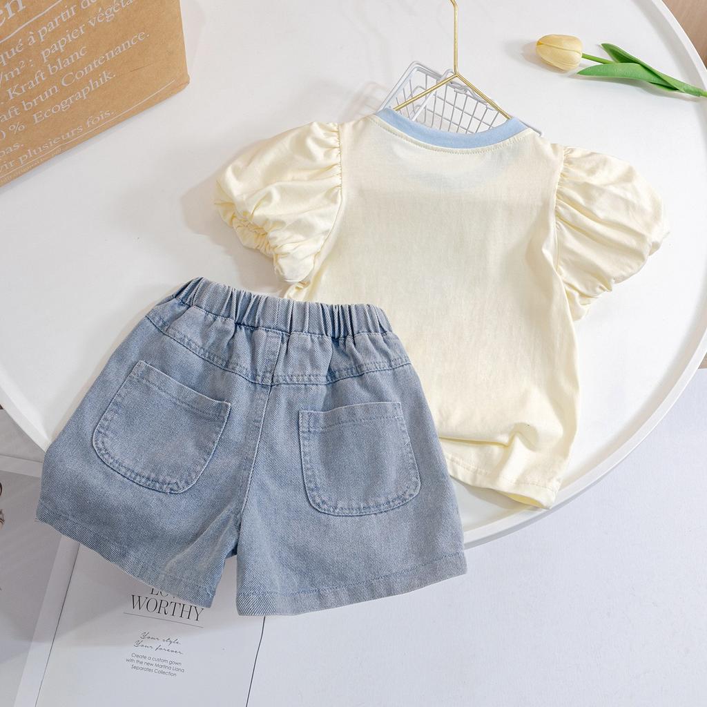 Fete Vară Haine Noi de Vară Tricou Subțire Elegant pentru Copii Pantaloni Scurți