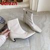 Fashion Fashion Zippers Women Ankle Boots With Low Heel Shoes Square Toe Ladies Modern Short Boots Female Pumps Shoes