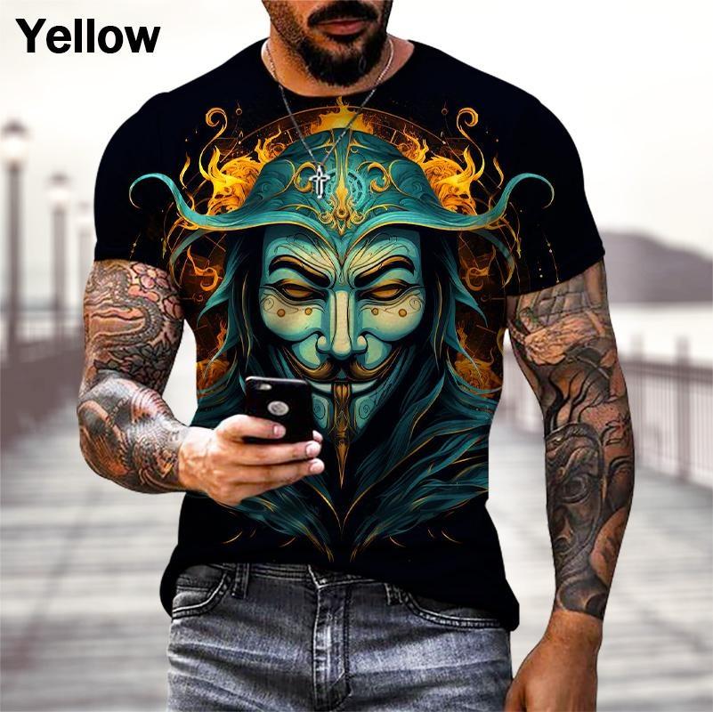 Pánské Dámské Módní Vtipné Tričko s Maskou 3d Ležérní Cool Filmové Tričko Hip Hop Street Vtipné Dětské Tričko