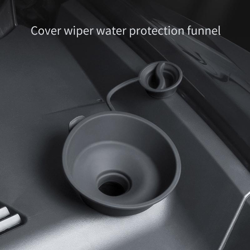 Silikonová kapalina ostřikovače čelního skla odolná proti úniku skla Síťka plnicího otvoru trychtýře pro model 3/Y Žádné rozlití Snadná údržba