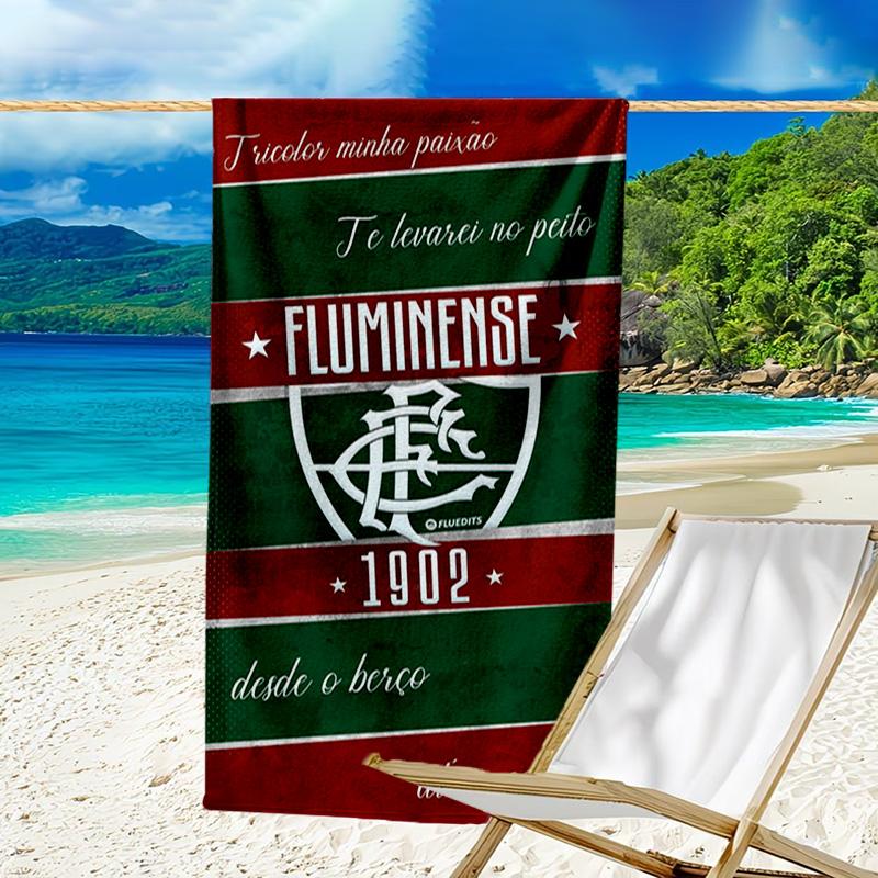 Flumi-nense Football Crest Printed Beach Towel, Super Soft Microfiber, Perfect Gift Birthday, for Pool, Beach, Travel, for Family and Friends