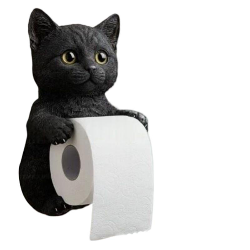 

Держатель для туалетной бумаги в виде кошки Держатель для туалетной бумаги в виде кошки Настенная стойка для рулонов Милый диспенсер Диспенсер для туалетной бумаги для ванной комнаты Украшение