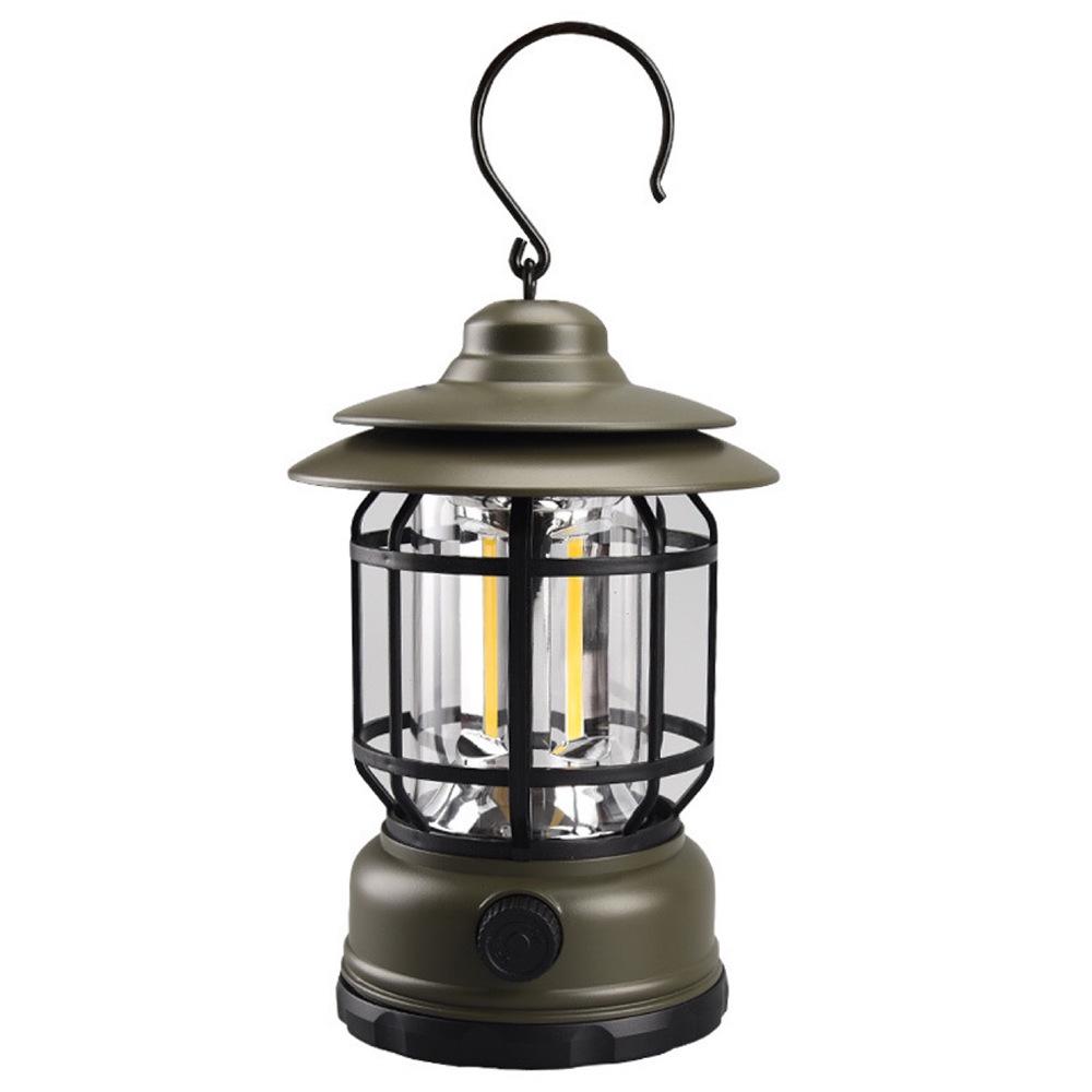 Vintage Rechargeable Camping Lantern: Portable Outdoor Hurricane Lamp for Tent & Atmosphere Lighting