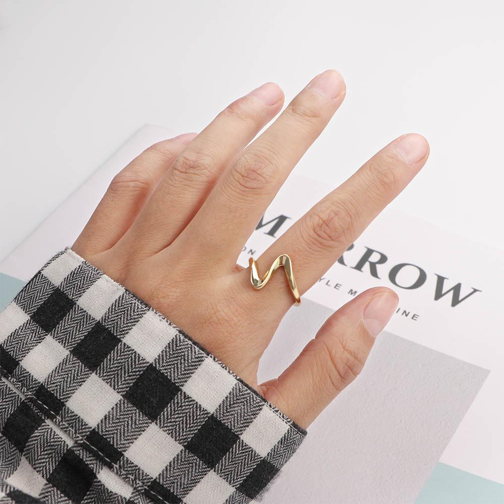 Chic Waves Thin Irregular Thumb Ring Party Jewelry Opening Ring Fashion Accessories Finger Ring