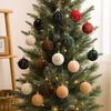 Velvet Christmas Spheres 6CM Christmas Tree Decoration Flocking Painted Balls  Holiday Use