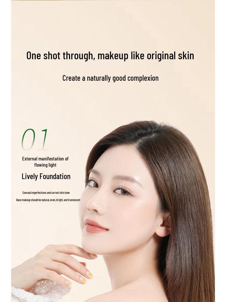 Emerald Hydrating Oil-Control Cushion Cream - Long-Lasting, Waterproof, Sweatproof, No Caking BB Cream.