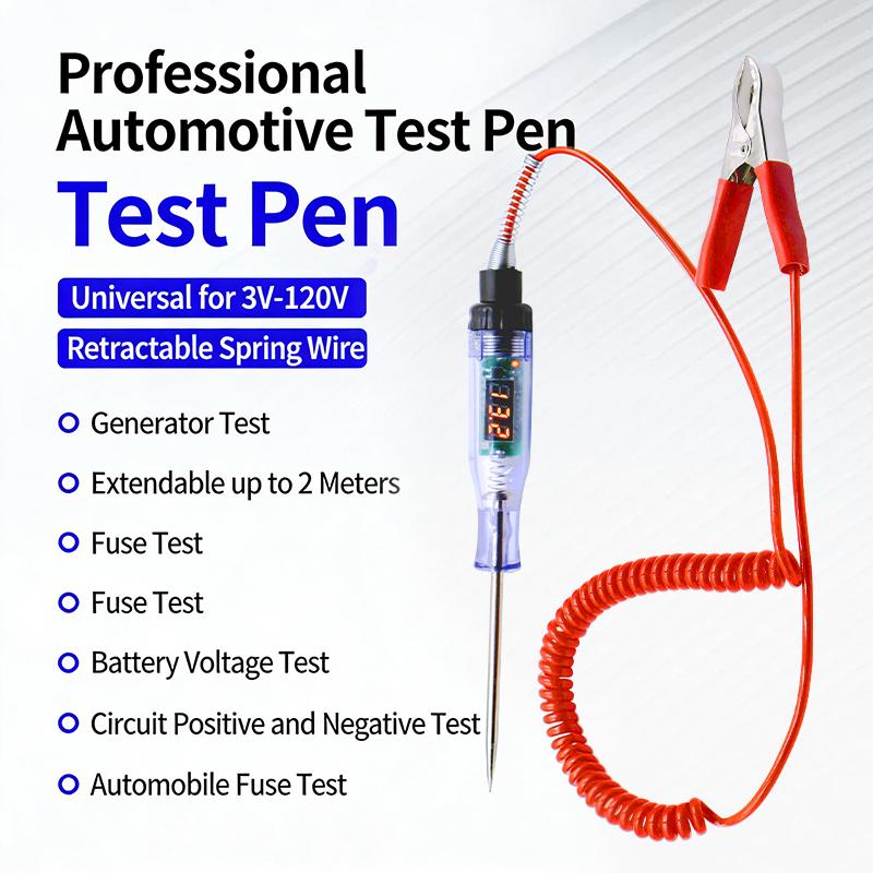 3V To 120V Digital Display Voltage Circuit Tester Multifunction Car Diagnostic Probe Test Pen Electric Measuring Pen Repair To