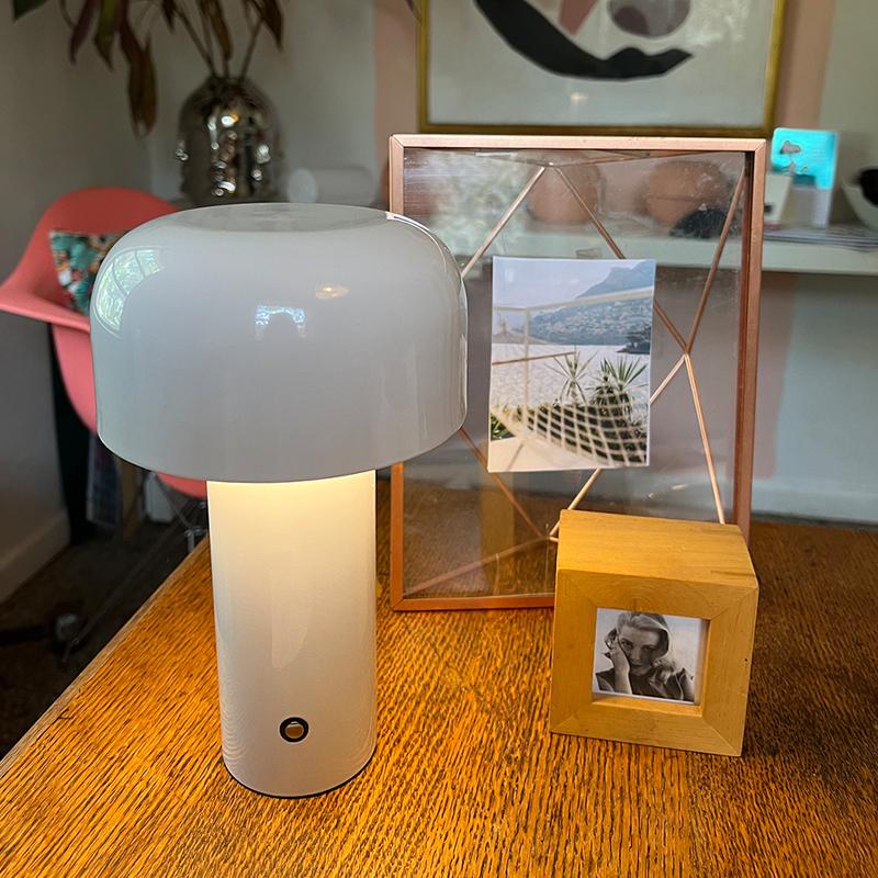 Italian Mushroom Table Lamp Portable Wireless Touch Rechargeable Night Lamp USB Desk Lamp Desktop Decoration Bedroom Night Light LXY_voghion.com