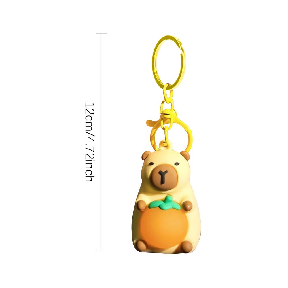Capibara Anime Lighting In The Dark Toy Kawaii Cute Mini Doll Warm Light Keyring Creative Luminous Capybara Keychain Gifts
