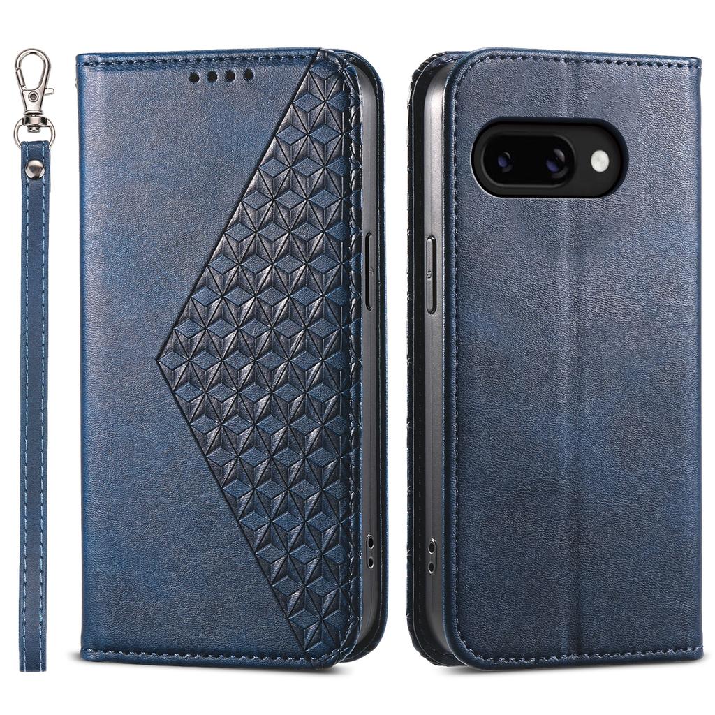 For Google Pixel 9a Case Calf Texture PU Leather Phone Cover with Wallet