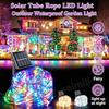 Solar LED Rope Light String Outdoor Waterproof Fairy Decoration for Garden Terrace Wedding Party Christmas Tree Lighting