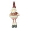 Yousheng Long Leg Christmas Plush Doll Standing Snowman Santa Claus Christmas Doll with Retractable Legs for Home Mantel Decoration