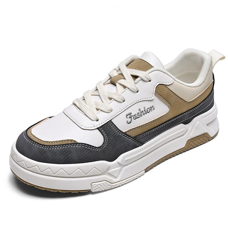 

Классические мужские повседневные кроссовки на платформе, удобные кожаные туфли для скейтбординга, мужские черные кроссовки на шнуровке, мужские Zapatillas De Skate 39 бежевый