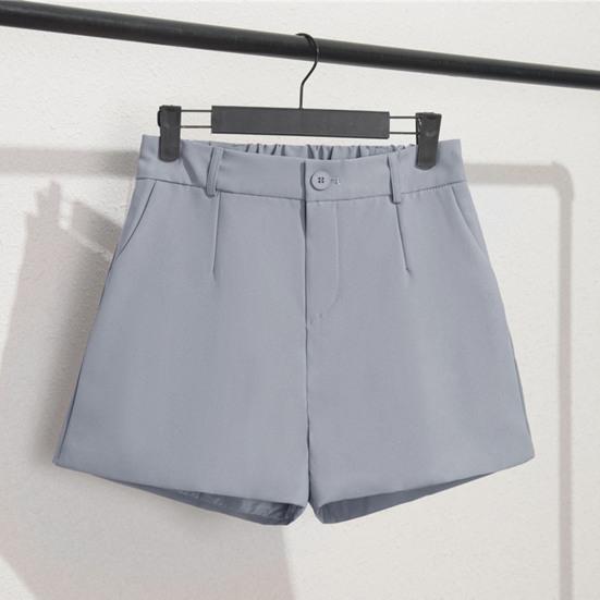 Short Pants A-line Keep Cooling Office Lady Chic Solid Color Women Shorts Garment