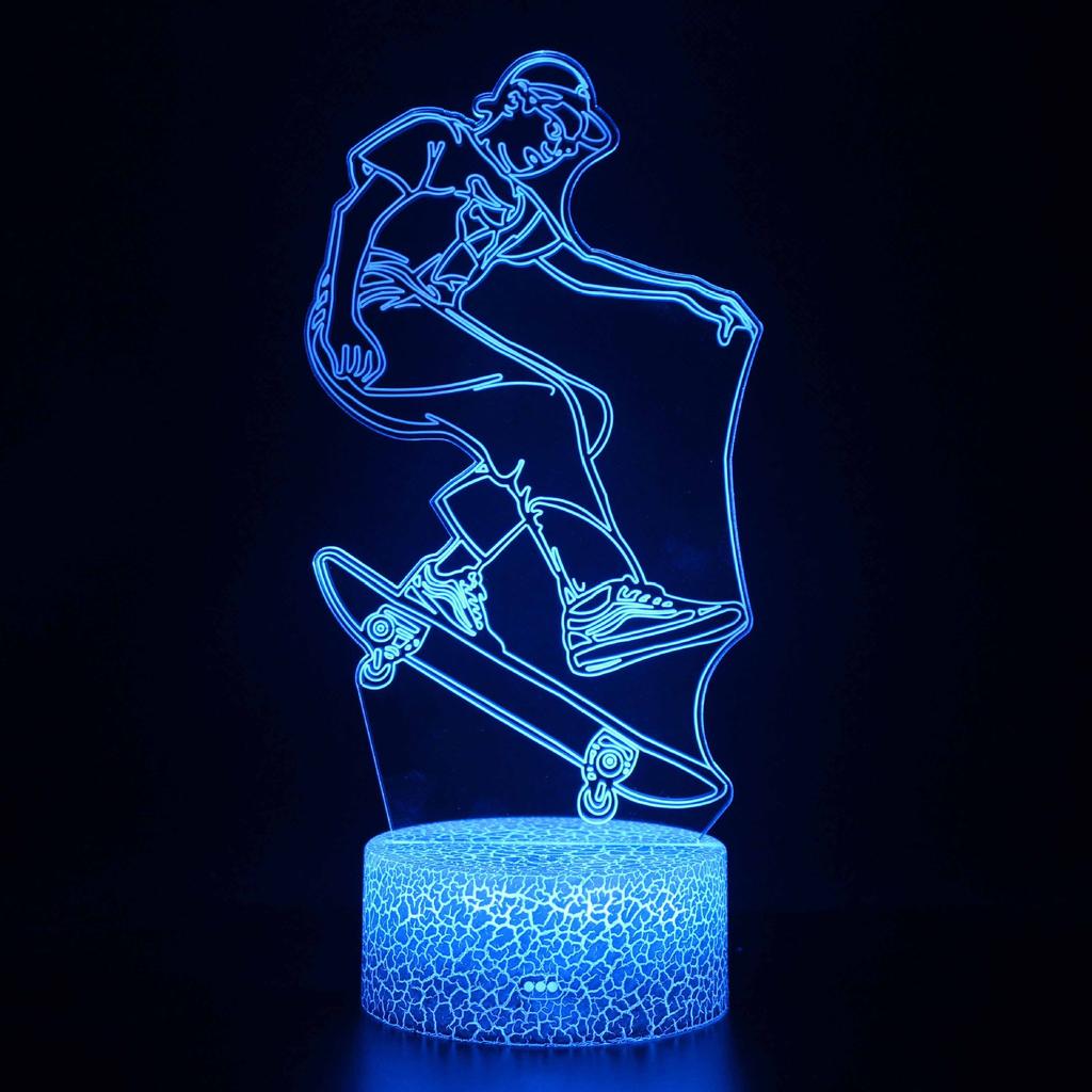 Sports Souvenir Table Lamp USB Taekwondo Bedroom Lighting Decoration Children's Gift Color Small Night Light Creative 3D LED Lig
