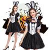 Black White Bunny Costume Women Cosplay Party Stage Performance Outfit With Headband Necklace