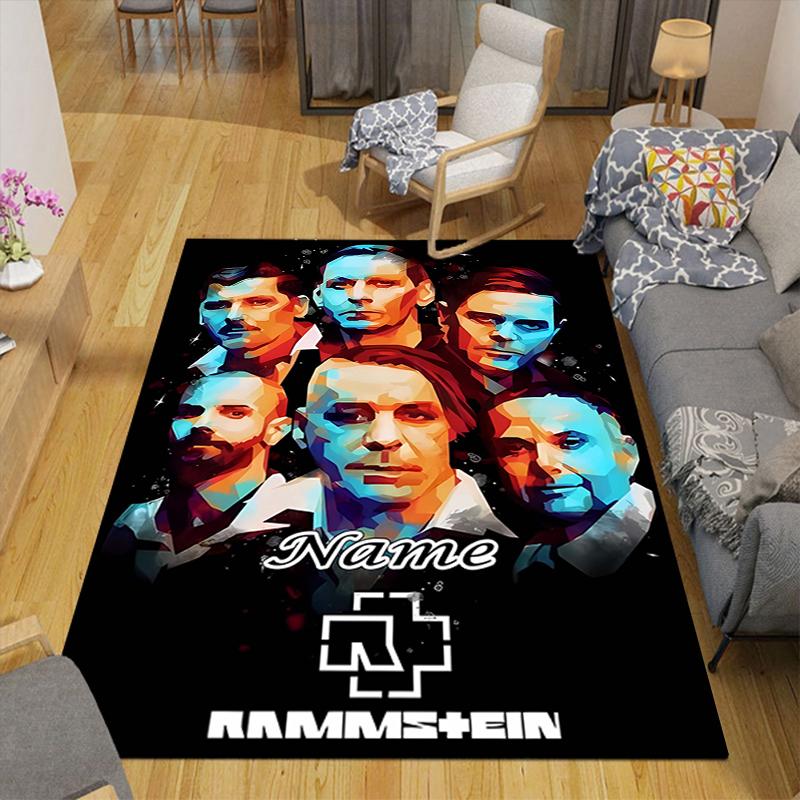Custom 1Pc Rammstein Metal Music Band Rug Office Carpet Indoor Outdoor Entrance Doormat Nonslip Soft And Comfortable Living Room D2915231