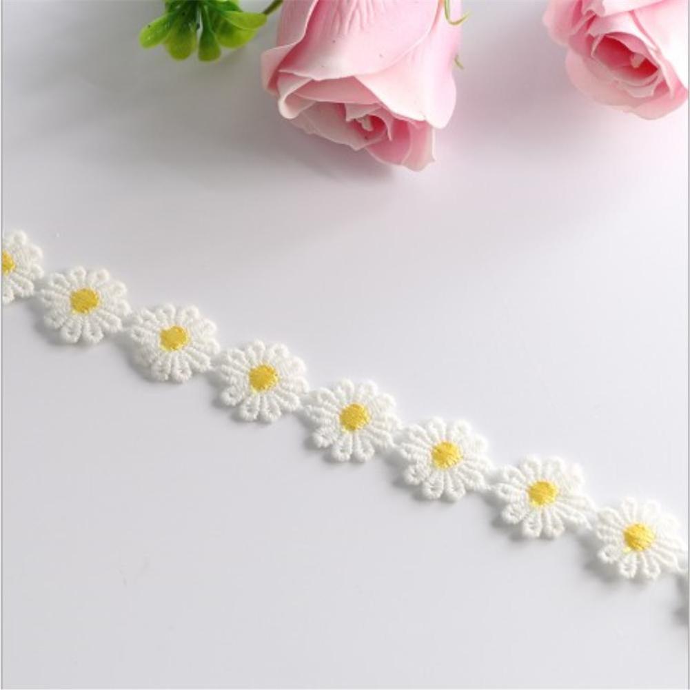 

1 ярд × 25 мм, кружевная отделка, цветок ромашки, домашний текстиль, принадлежности для одежды жёлтый