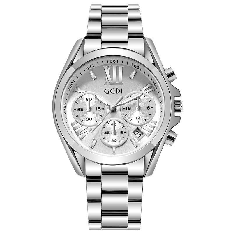 

Steel Belt Women S Watch Business Wind Stainless Steel Watch Waterproof Calendar Women S Watch