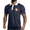 Men's  Golf Shirt Casual Sports V Neck Ribbed  Collar Short Sleeve Fashion Casual Solid Color Plain Spring & Summer Regular Fit